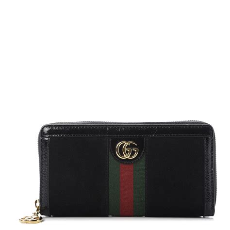 gucci ophidia wallet black|gucci zip around wallet men's.